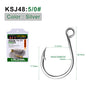 PROBEROS 5PACKAGE 20Pcs/package Crank Jig Head Fishing Hooks 1/0-5/0# Barbed Single Circle Carp Hooks High Carbon Steel Fishhooks Fishing Tackle