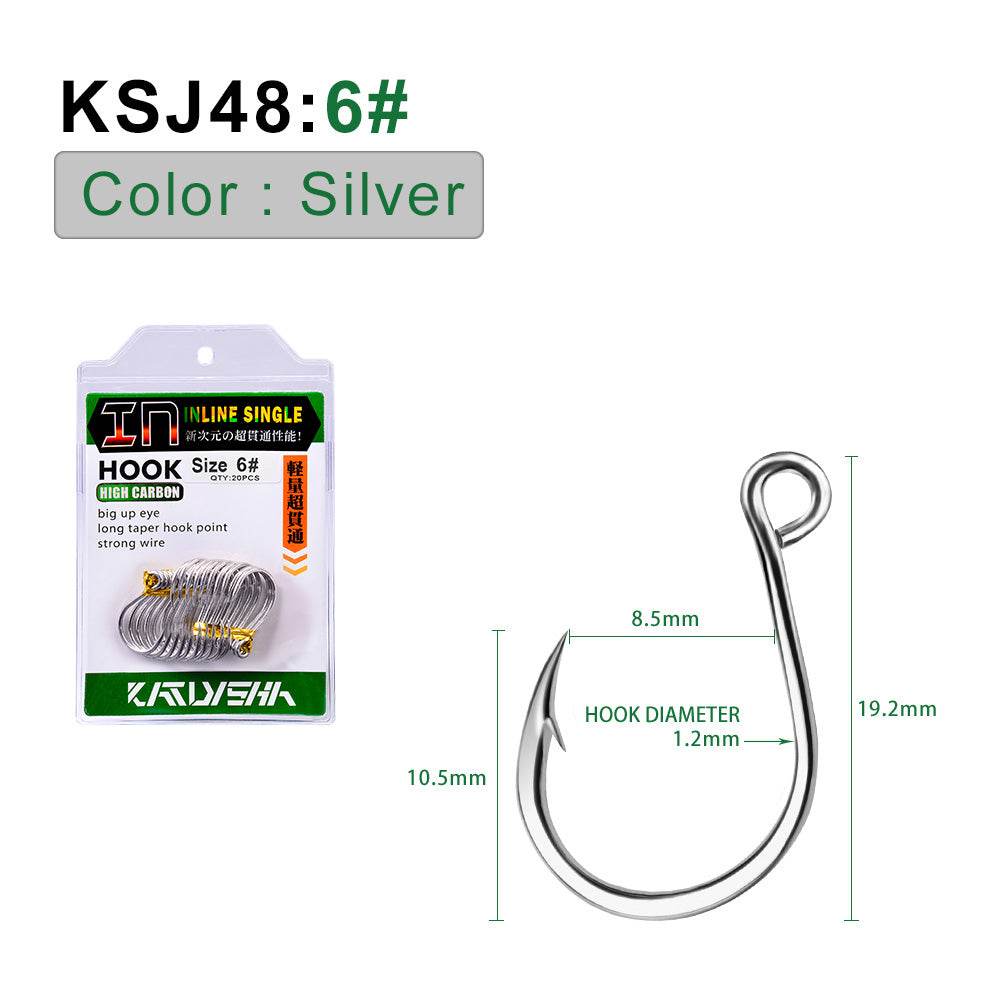 PROBEROS 20PCS Saltwater Fishing Hooks 6#-11/0# Anti-rusty Single hook   Proberos