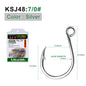 PROBEROS 5PACKAGE 20Pcs/package Crank Jig Head Fishing Hooks 1/0-5/0# Barbed Single Circle Carp Hooks High Carbon Steel Fishhooks Fishing Tackle