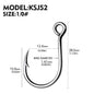 PROBEROS 20 pieces/bag, 5 bags with 100 pieces sold at onceSingle Fishing Hooks 6-4-2-1-1/0-2/0-3/0 Big Eye Fishhooks High Carbon Steel Barbed Sharp Hooks for Lure Pesca