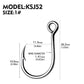 PROBEROS 20 pieces/bag, 5 bags with 100 pieces sold at onceSingle Fishing Hooks 6-4-2-1-1/0-2/0-3/0 Big Eye Fishhooks High Carbon Steel Barbed Sharp Hooks for Lure Pesca - Proberos