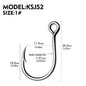 PROBEROS 20 pieces/bag, 5 bags with 100 pieces sold at onceSingle Fishing Hooks 6-4-2-1-1/0-2/0-3/0 Big Eye Fishhooks High Carbon Steel Barbed Sharp Hooks for Lure Pesca