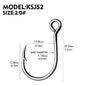 PROBEROS 20 pieces/bag, 5 bags with 100 pieces sold at onceSingle Fishing Hooks 6-4-2-1-1/0-2/0-3/0 Big Eye Fishhooks High Carbon Steel Barbed Sharp Hooks for Lure Pesca