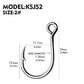 PROBEROS 20 pieces/bag, 5 bags with 100 pieces sold at onceSingle Fishing Hooks 6-4-2-1-1/0-2/0-3/0 Big Eye Fishhooks High Carbon Steel Barbed Sharp Hooks for Lure Pesca - Proberos