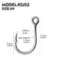PROBEROS 20 pieces/bag, 5 bags with 100 pieces sold at onceSingle Fishing Hooks 6-4-2-1-1/0-2/0-3/0 Big Eye Fishhooks High Carbon Steel Barbed Sharp Hooks for Lure Pesca - Proberos