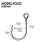 PROBEROS 20 pieces/bag, 5 bags with 100 pieces sold at onceSingle Fishing Hooks 6-4-2-1-1/0-2/0-3/0 Big Eye Fishhooks High Carbon Steel Barbed Sharp Hooks for Lure Pesca