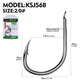 PROBEROS 10 pieces/bag, 5 bags with 50 pieces sold at once Large Size Carp Fishing Hook Offset Circle Hook 1/0-4/0 Single Fly Fishing Jig Hook Barbed Sea Fishhook Tackle Accessories - Proberos