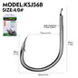 PROBEROS 10 pieces/bag, 5 bags with 50 pieces sold at once  Large Size Carp Fishing Hook Offset Circle Hook 1/0-4/0 Single Fly Fishing Jig Hook Barbed Sea Fishhook Tackle Accessories