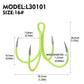 PROBEROS Sea Fishing Luminous Four Hooks Non-Barbed Iron Plate Hooks Four Anchor Hooks 16# 18# Claw Hooks Fork Hooks Squid Hooks 10pcs - Proberos