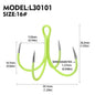 PROBEROS Sea Fishing Luminous Four Hooks Non-Barbed Iron Plate Hooks Four Anchor Hooks 16# 18# Claw Hooks Fork Hooks Squid Hooks 10pcs