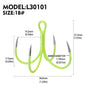 PROBEROS Sea Fishing Luminous Four Hooks Non-Barbed Iron Plate Hooks Four Anchor Hooks 16# 18# Claw Hooks Fork Hooks Squid Hooks 10pcs