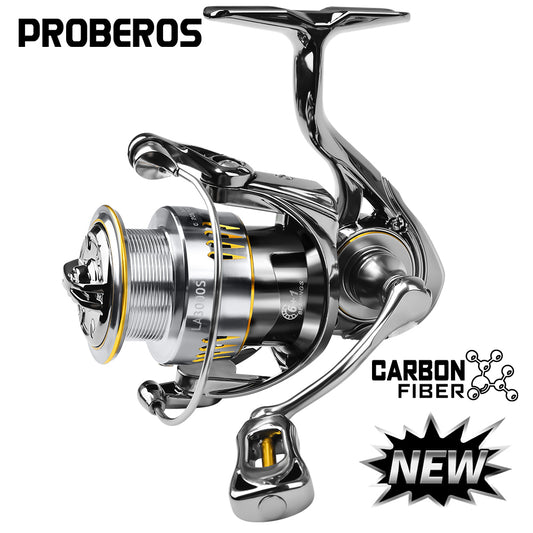 PROBEROS® Fishing Spinning Reels 1500-3000 Metal Line Cup 5.2:1 7KG Max Drag Power Casting Reel Shallow Cup Metal Spool Metal Grip Pesca