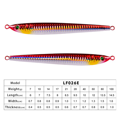 PROBEROS  5PCS 【40g-100g】 Fishing Jig Casting Fishing Jigs Saltwater Jigging Lure