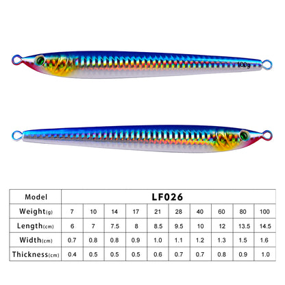 PROBEROS  5PCS 【40g-100g】 Fishing Jig Casting Fishing Jigs Saltwater Jigging Lure