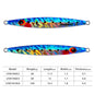 PROBEROS 8PCS Metal Jig  60g 80g 100g  Shore Trolling Spoon Hard Fishing Lure Laser Body Shiny Luminous Tackles