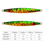 PROBEROS 8PCS Metal Jig  60g 80g 100g  Shore Trolling Spoon Hard Fishing Lure Laser Body Shiny Luminous Tackles