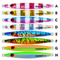 PROBEROS 8PCS Metal Jig  60g 80g 100g  Shore Trolling Spoon Hard Fishing Lure Laser Body Shiny Luminous Tackles