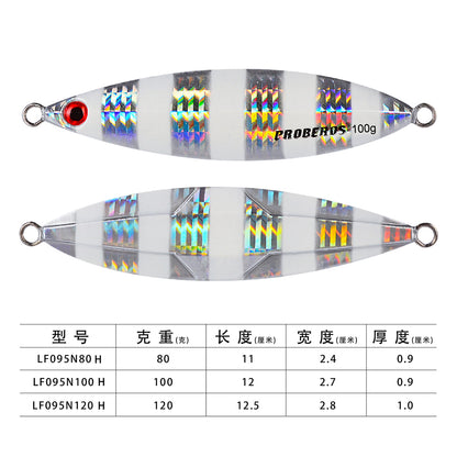 PROBEROS 8PCS 인조 경질 금속 낚시 미끼 소금물 낚시 미끼 야광침 낚시 금속 낚시 미끼