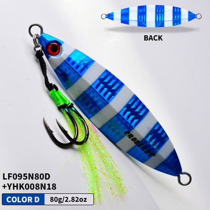 PROBEROS 8PCS 인조 경질 금속 낚시 미끼 소금물 낚시 미끼 야광침 낚시 금속 낚시 미끼