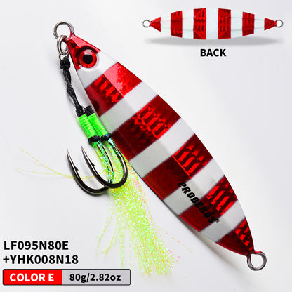PROBEROS 8PCS 인조 경질 금속 낚시 미끼 소금물 낚시 미끼 야광침 낚시 금속 낚시 미끼