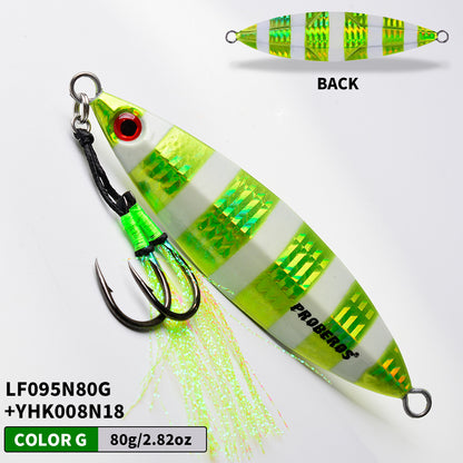 PROBEROS 8PCS 인조 경질 금속 낚시 미끼 소금물 낚시 미끼 야광침 낚시 금속 낚시 미끼