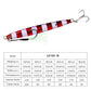 PROBEROS 5pcs Cranky Slow Pitch Jigs, 10g/20g/30g/40g/60g/80g, Luminous Metal Casting Lure, Saltwater Fishing Tackle for Amberjack, Lead, Easter/Independence Day/Thanksgiving/Christmas Festive Fishing Gear - Proberos