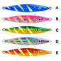 PROBEROS 5PCS Metal Jig Fishing Lure Slow Cast Hard Lure Jigging Spoon Artificial Shore Metal Bait Sea Tackle 60G 80G 100G 120G 160G 200G