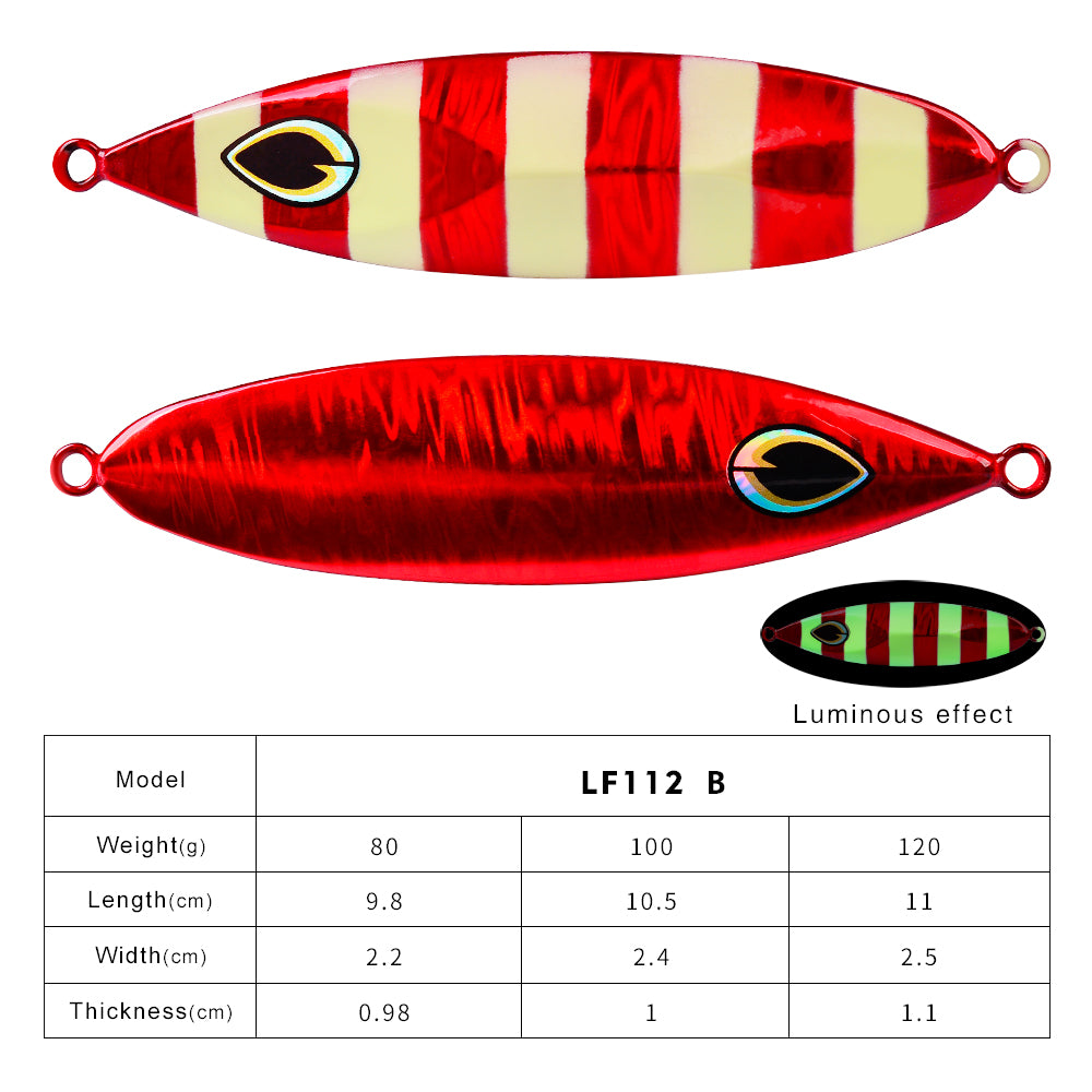 PROBEROS 5 件金属夹具鱼饵重量 80-120 克金属钓鱼夜光饵海水诱饵 Articulos De Pesca Isca 人造鱼
