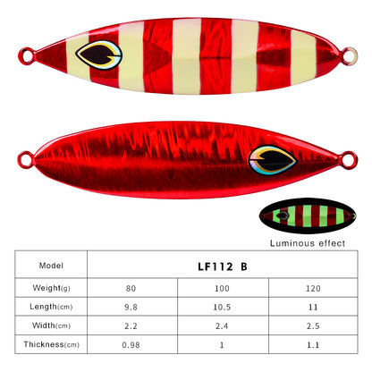 PROBEROS 5 件金属夹具鱼饵重量 80-120 克金属钓鱼夜光饵海水诱饵 Articulos De Pesca Isca 人造鱼