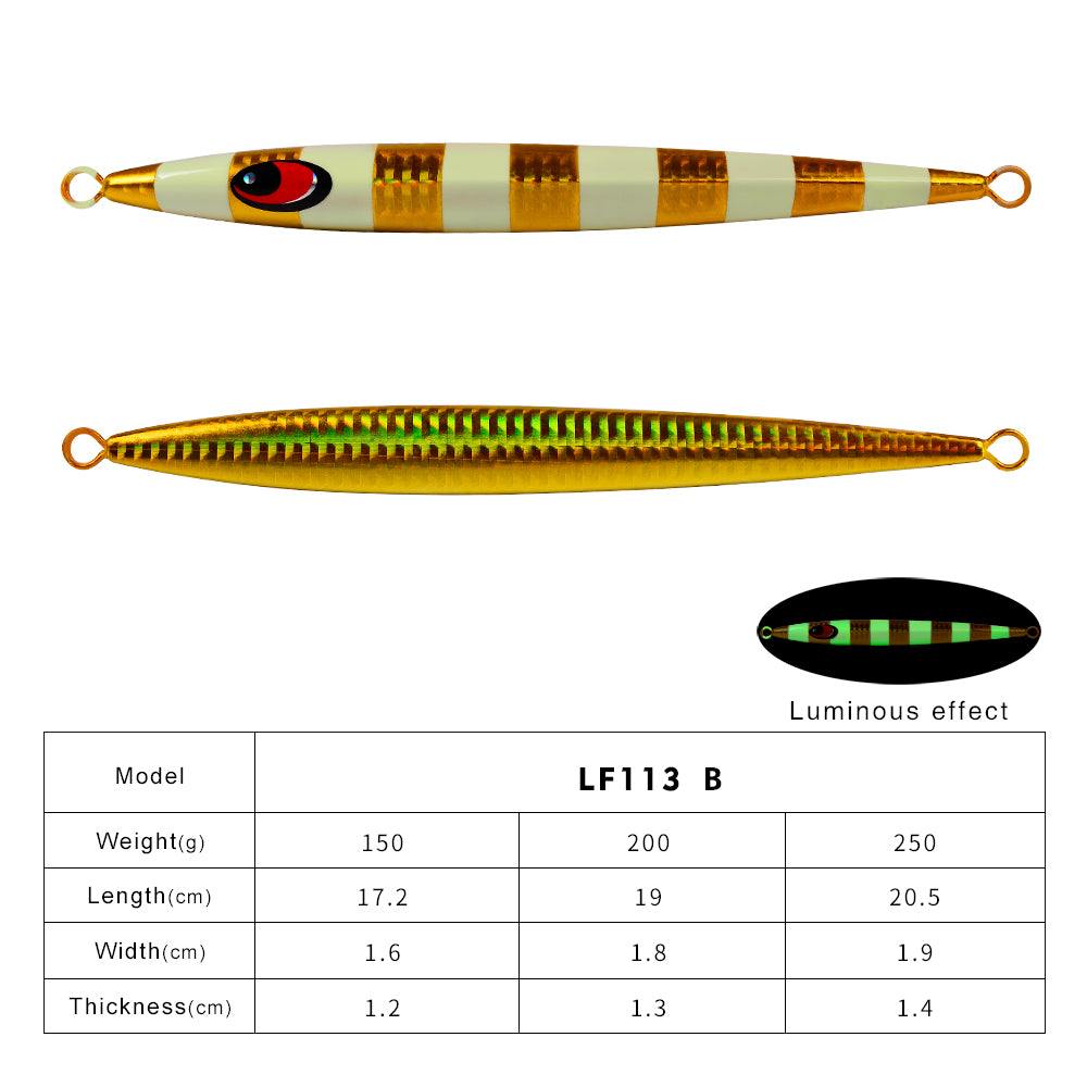 PROBEROS 5PCS Metal Jig Fishing Lure Slow Cast Hard Lure Jigging Spoon Artificial Shore Metal Bait Sea Tackle 150G 200G 250G