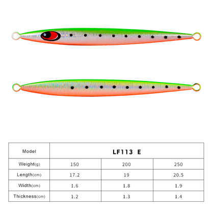 PROBEROS 5PCS Metal Jig Fishing Lure Slow Cast Hard Lure Jigging Spoon Artificial Shore Metal Bait Sea Tackle 150G 200G 250G