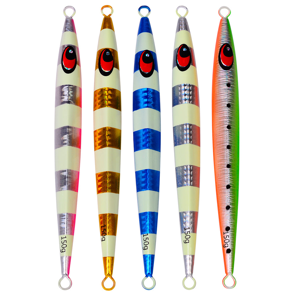 PROBEROS Lead Slow Jigging Lure 3D Bionic Sardine Design 5 Colors Saltwater Tuna Fishing Bait 150g-250g