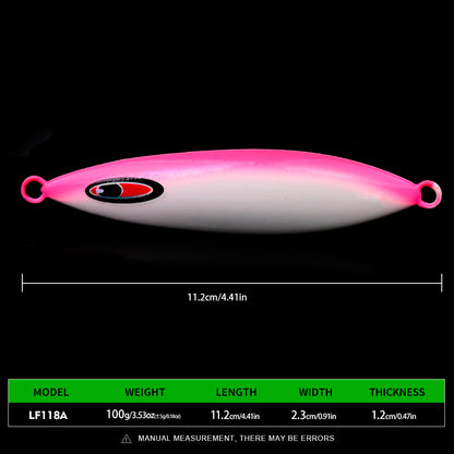 PROBEROS LF118 Slow Jigging Lure Glow Saltwater Jig 80g-300g