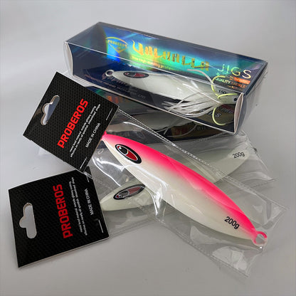 PROBEROS LF118 Slow Jigging Lure Glow Saltwater Jig 80g-300g