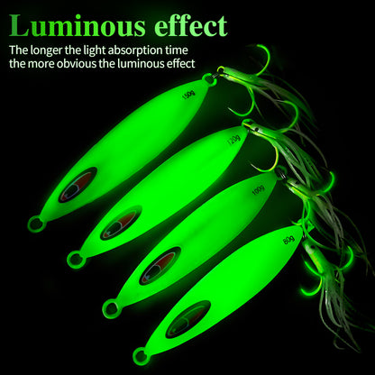 PROBEROS LF118 Slow Jigging Lure Glow Saltwater Jig 80g-300g