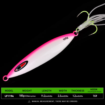 PROBEROS LF118 Slow Jigging Lure Glow Saltwater Jig 80g-300g
