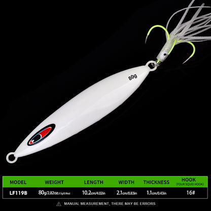 PROBEROS LF118 Slow Jigging Lure Glow Saltwater Jig 80g-300g