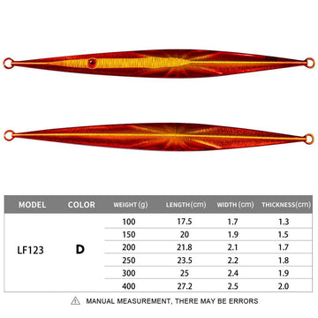 PROBEROS 5pcs 100g-400g Luminous Effect Metal Slow Jig Lure Jigging Fast Sinking iron plate Fishing Hard Lure Baits Trolling Tackle - Proberos