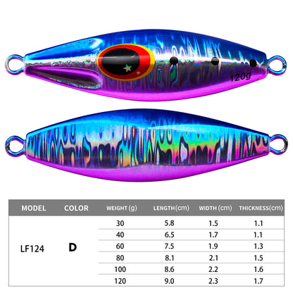 PROBEROS 5PCS Slow Sinking Jigging Fishing Lures - Saltwater Metal Spoon Baits, Assorted Colors, Artificial Hard Bait Tackle for Casting, Casting Jigs | Reflective Fishing Lures | Durable Fishing Tackle, Fishing Bait
