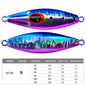 PROBEROS 5PCS Slow Sinking Jigging Fishing Lures - Saltwater Metal Spoon Baits, Assorted Colors, Artificial Hard Bait Tackle for Casting, Casting Jigs | Reflective Fishing Lures | Durable Fishing Tackle, Fishing Bait