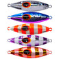 PROBEROS 5PCS Slow Sinking Jigging Fishing Lures - Saltwater Metal Spoon Baits, Assorted Colors, Artificial Hard Bait Tackle for Casting, Casting Jigs | Reflective Fishing Lures | Durable Fishing Tackle, Fishing Bait