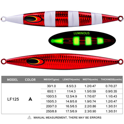 PROBEROS LF125 Slow Jigging Lure Saltwater Bait 30g-250g