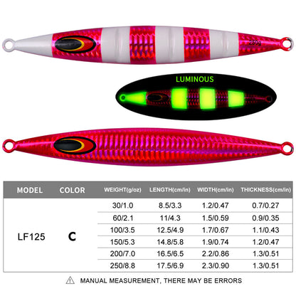 PROBEROS LF125 Slow Jigging Lure Saltwater Bait 30g-250g