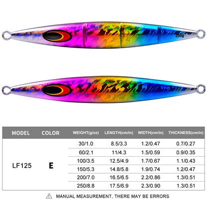 PROBEROS LF125 Slow Jigging Lure Saltwater Bait 30g-250g