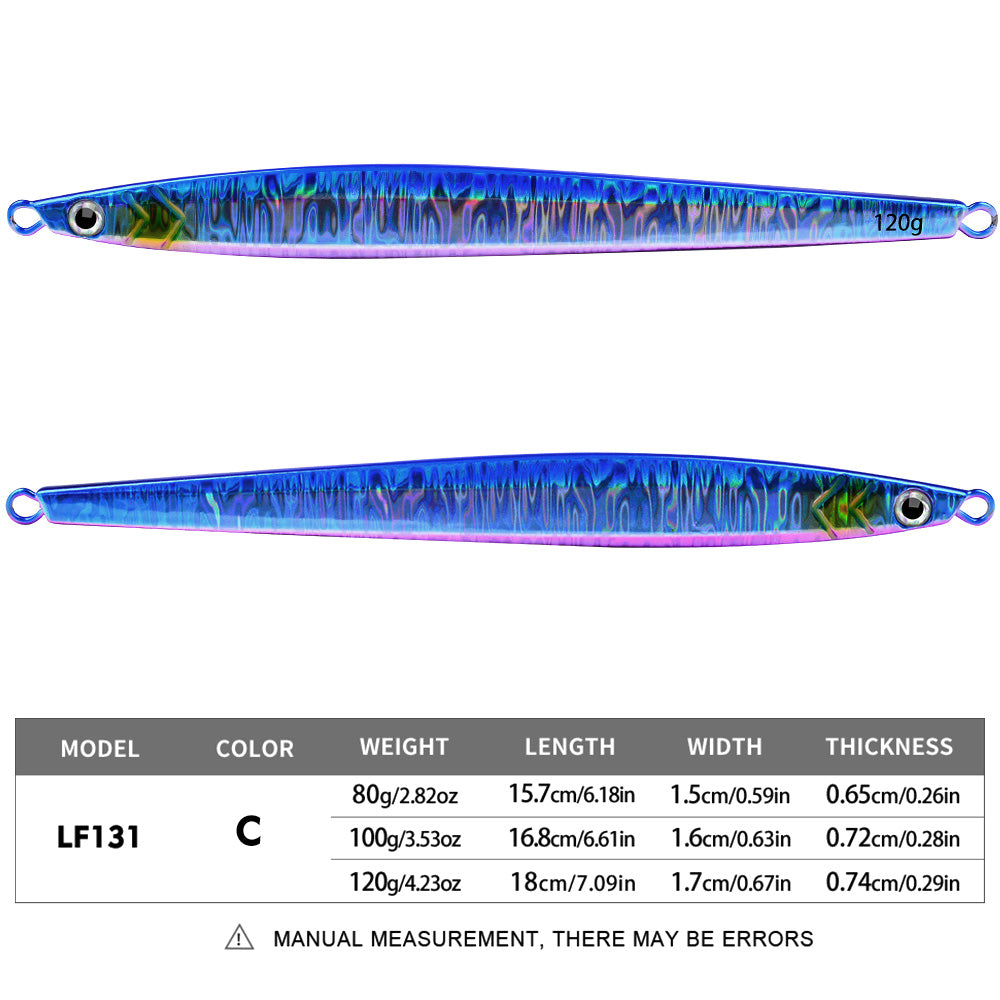 PROBEROS 5PCS Drag Metal Jig Cucchiaio 80g-100g-120g Trolling Jigging Pesce Basszus Hard Bait Fast affondamento Pesca Lure WobblerLure
