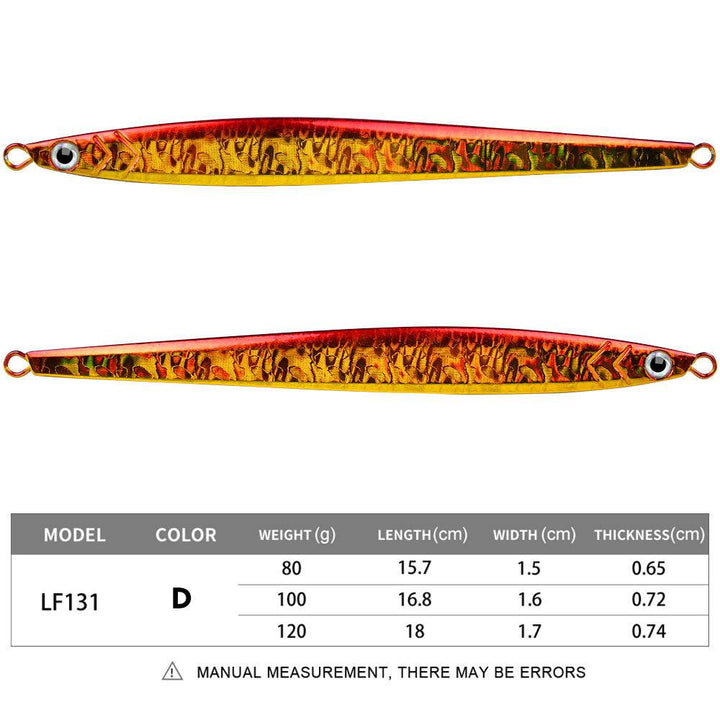PROBEROS 5PCS Drag Metal Jig Spoon 80g-100g-120g Trolling Jigging Fish Sea Bass Hard Bait Fast Sinking Fishing Lure WobblerLure - Proberos