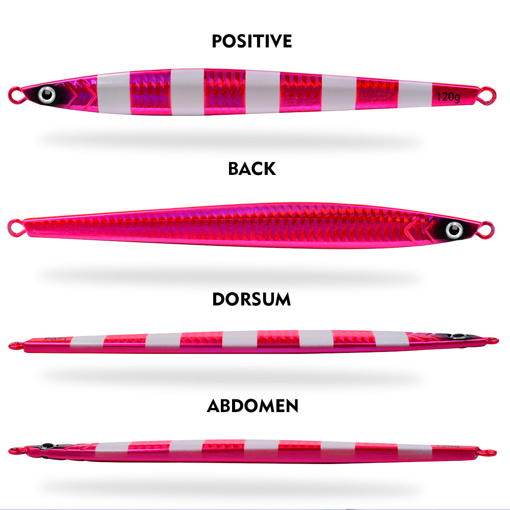PROBEROS 5PCS Drag Metal Jig Cucchiaio 80g-100g-120g Trolling Jigging Pesce Basszus Hard Bait Fast affondamento Pesca Lure WobblerLure