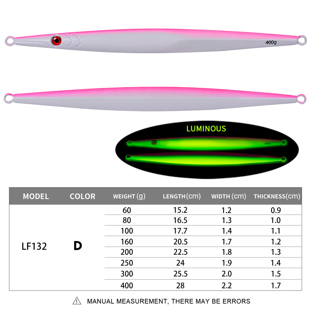 PROBEROS 5 PCS Metal Fishing Lure 60g-400g Jigging Bait Trolling Wobbler Artificial Hard Swimbait Sinking Leurre Sea Fishing Isca