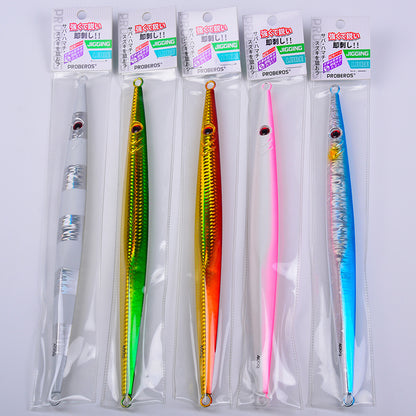 PROBEROS 5PCS Kovový rybářský návnada 60g-400g Jigging návnada Trolling Wobbler Umělý tvrdý plavek Potápějící Leurre mořský rybolov Isca