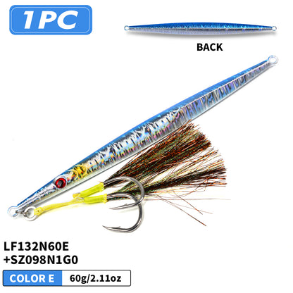 PROBEROS LF132 Slow Jigging Lure 60g-400g Saltwater Vertical Jig for Offshore Big Game Fishing
